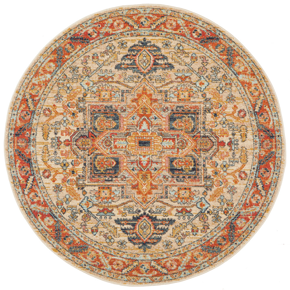 Legacy 850 Rust Round Rug