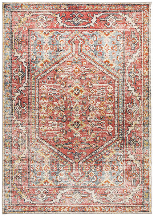 Antiqua 856 Crimson Vintage Oriental Polypropylene Rug & Runner