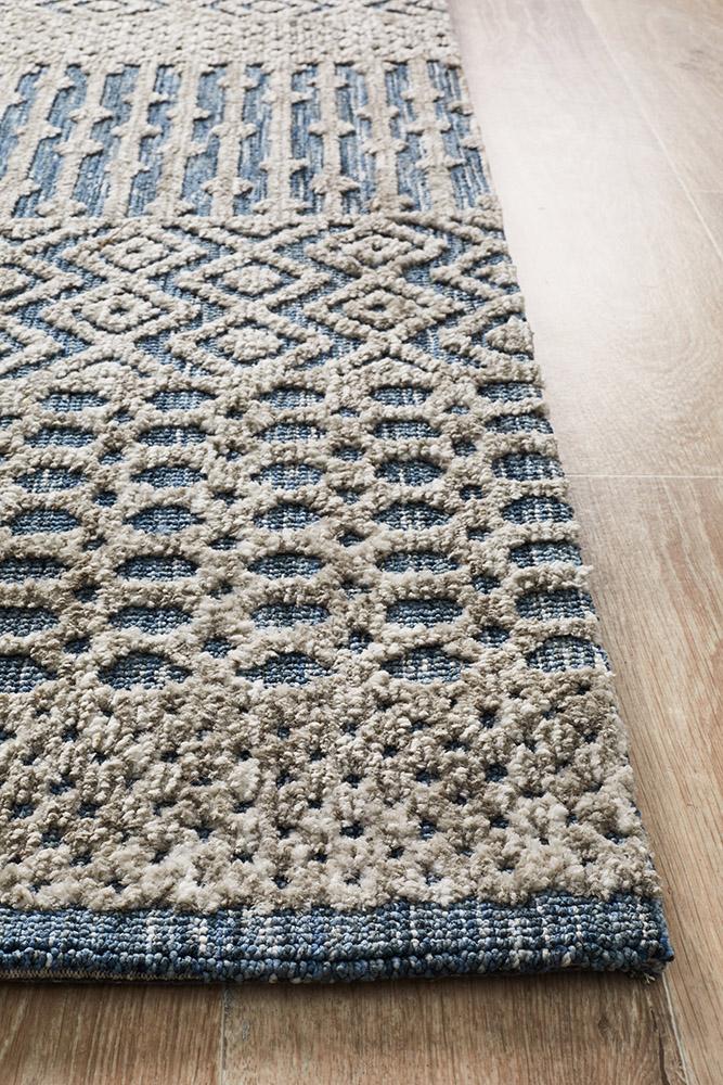 Levi Corey Navy Grey Rug