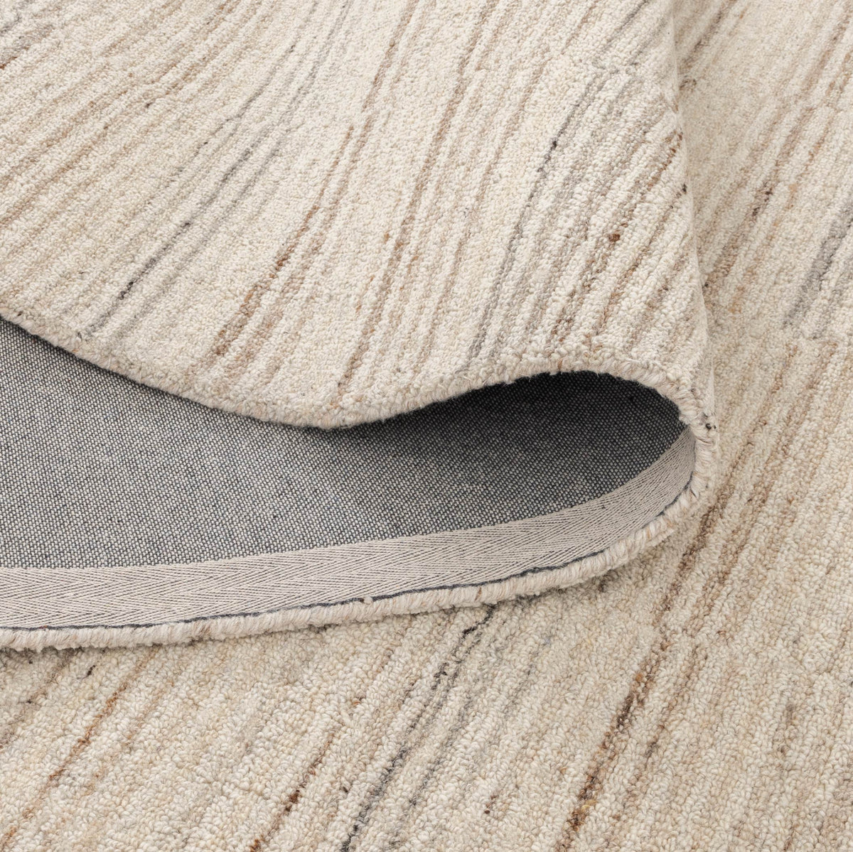 Praia Lines Natural Wool Rug