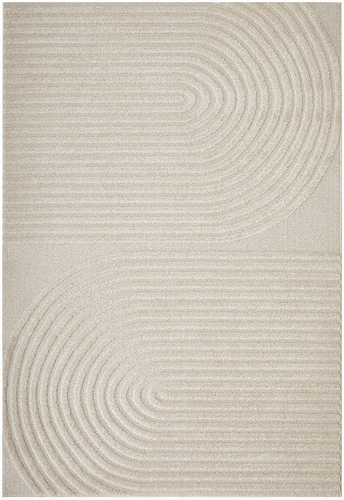 Arcadia Abbey Beige Arch High Low Rug & Runner 12mm Thick