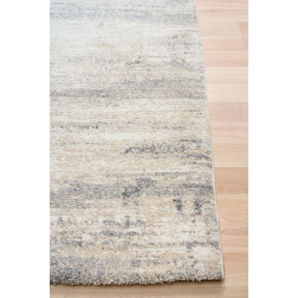 Luxury Hall Runner Made to Order 80cm Wide Milan Grey Cream Soft Pile 20mm Thick