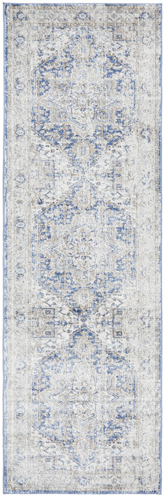 Ashbourne Hugo Ocean Stonewashed Transitional Rug & Runner