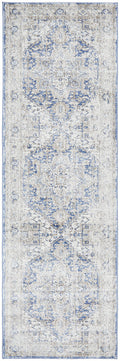 Ashbourne Hugo Ocean Stonewashed Transitional Rug & Runner