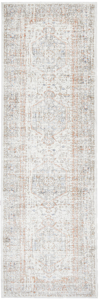 Ashbourne Lorissa Silver Stonewashed Transitional Rug & Runner