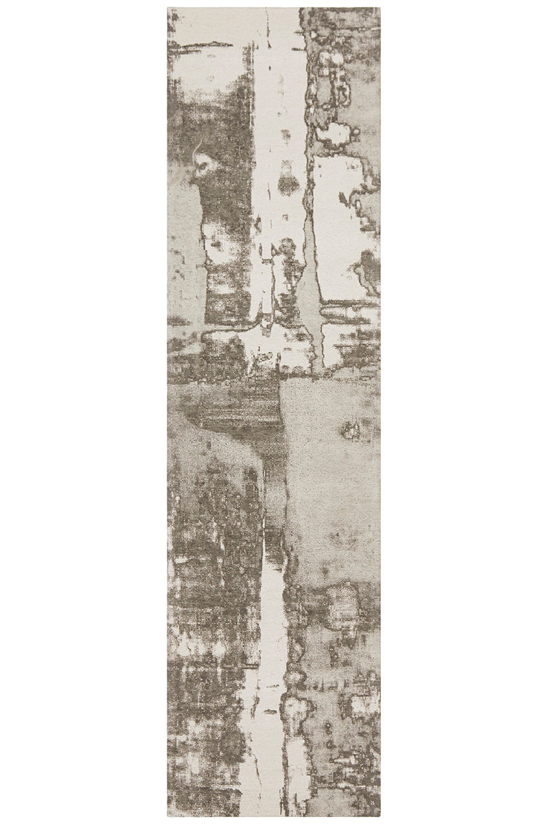 Autumne 11 Silver Transitional Jacquard Cotton Chenille Rug & Runner