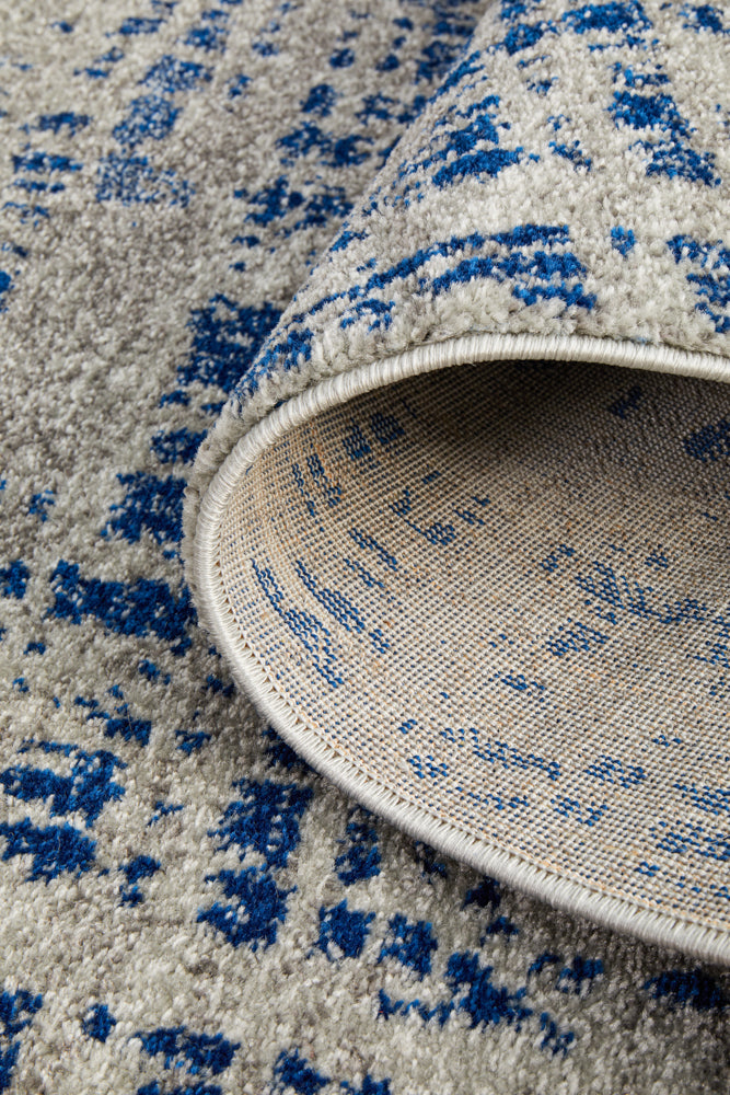 Mirage Ashley Abstract Modern Blue Grey Runner Rug