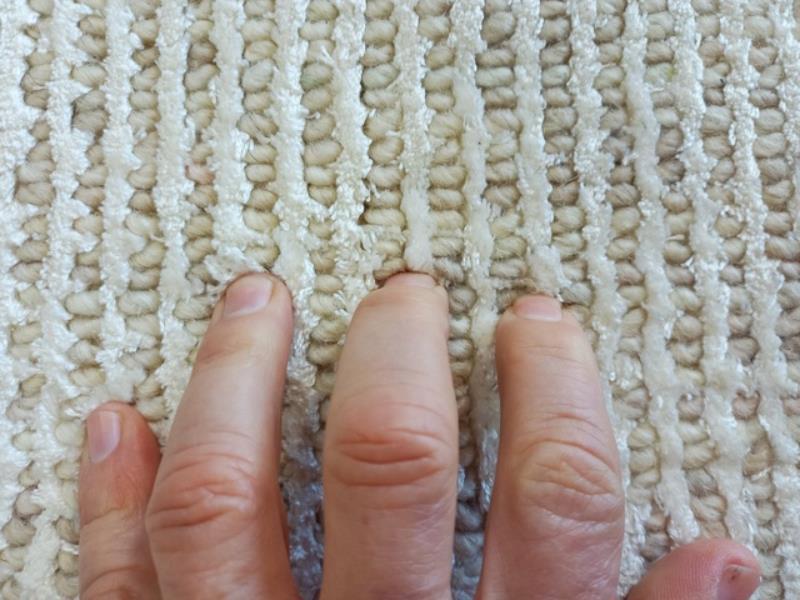 Fine Wool & Viscose Handwoven Extreme Softness Textured Area Rug 15mm Thick Cream