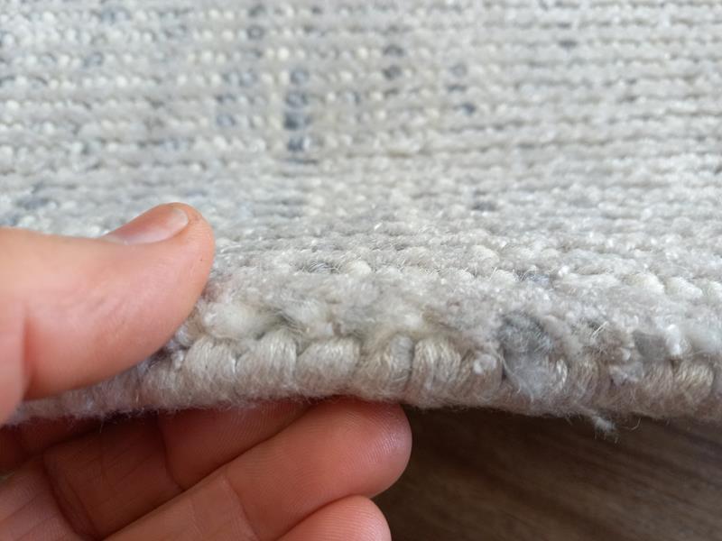 Fine Wool & Viscose Handwoven Extreme Softness Textured Area Rug 15mm Thick Silver