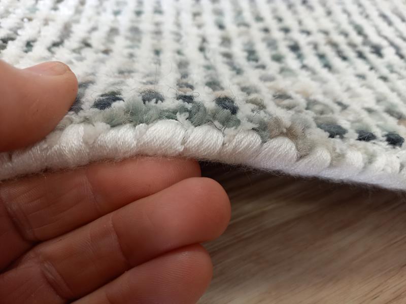 Fine Wool & Viscose Handwoven Extreme Softness Textured Area Rug Snow 15mm Thick