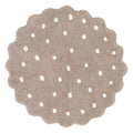 Mellow Round Scalloped Kids Rug Mushroom Beige: New Arrival