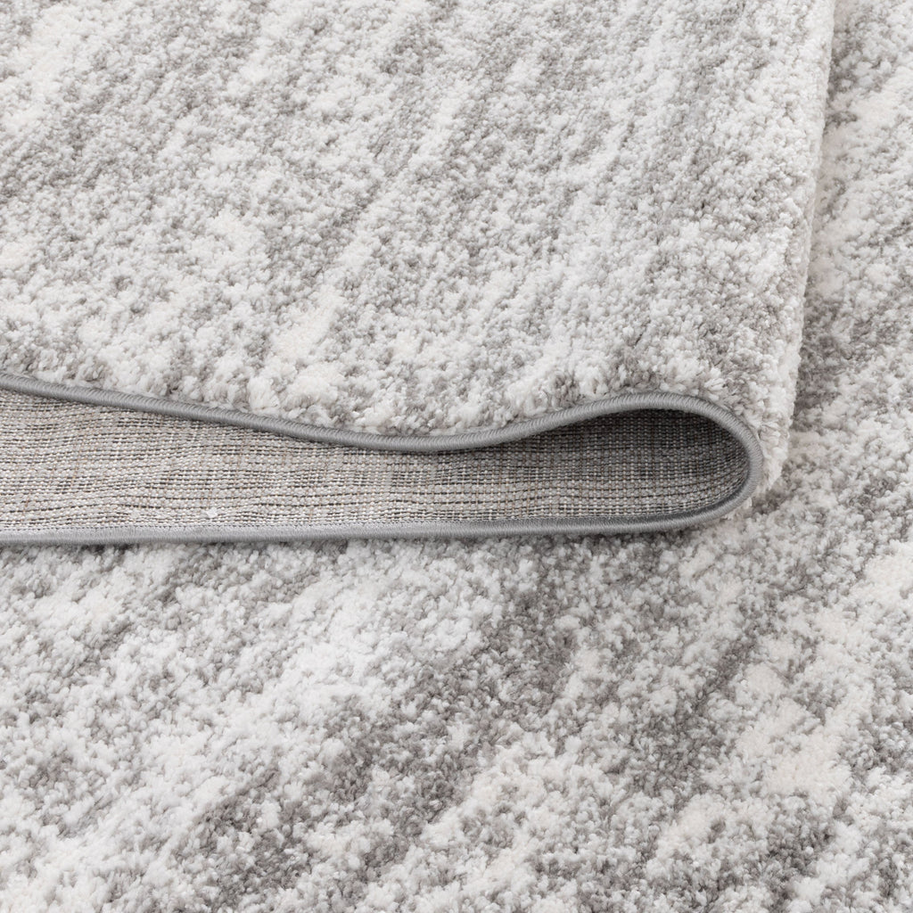 Nola Canvas Abstract Grey Rug - N008