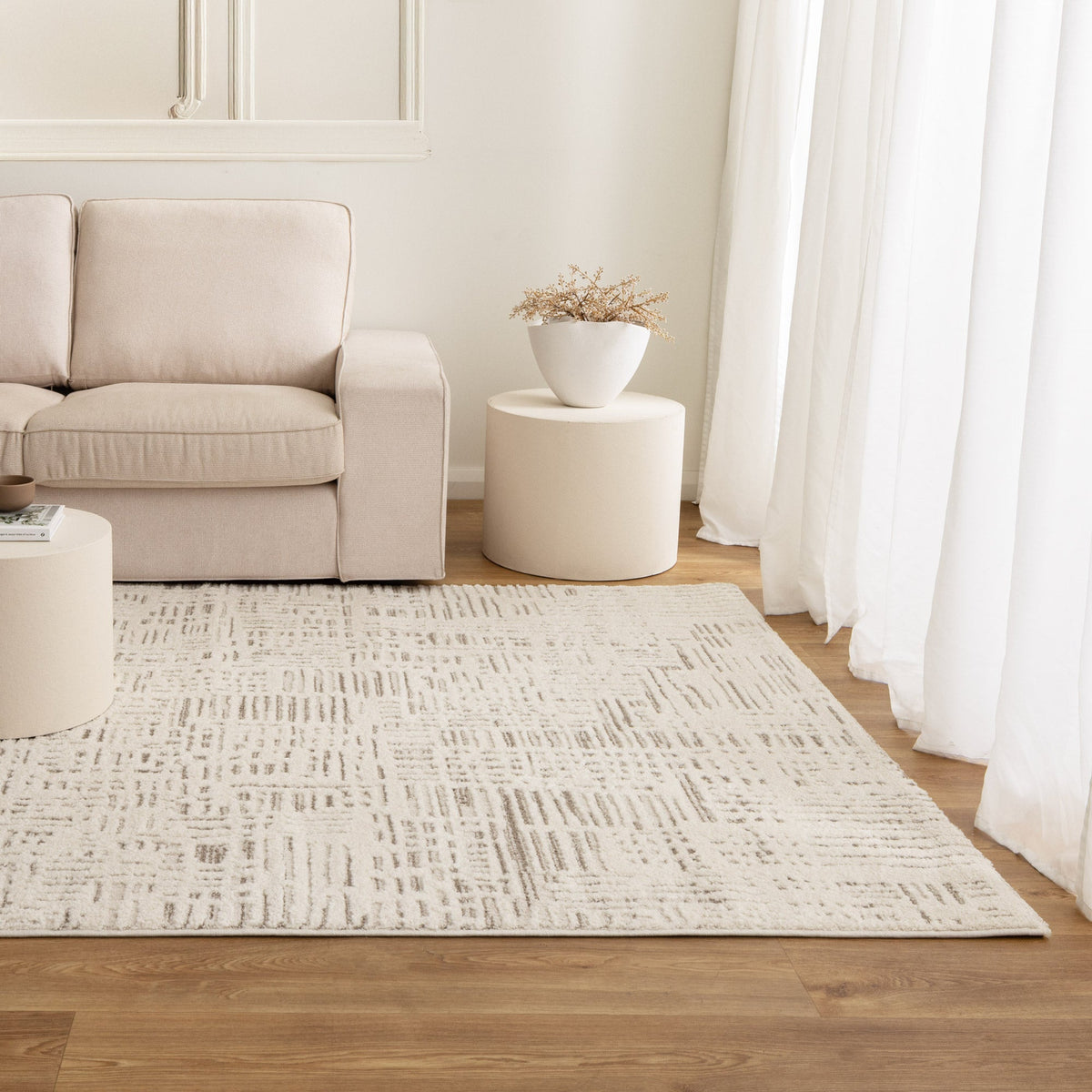 Nessa Geo Sculpted Lines Rug