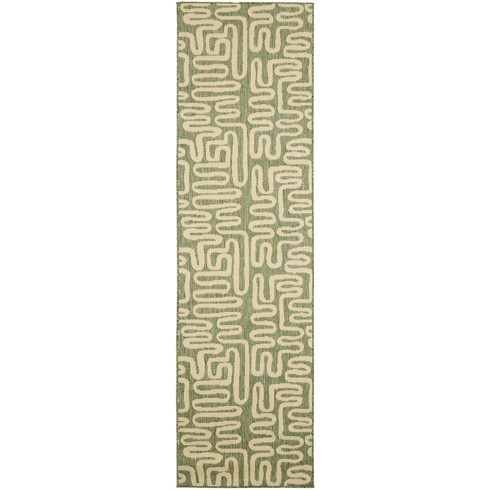 Newport Oran Green Runner Rug