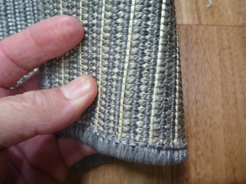 Sisal Look Indoor Outdoor Runner by the Meter Silver Grey 80cm 1m or 1.2m Wide Flat-weave
