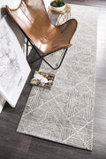 Oasis Kenza Contemporary Silver Runner Rug