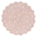 Mellow Round Scalloped Kids Rug Blush Pink: New Arrival