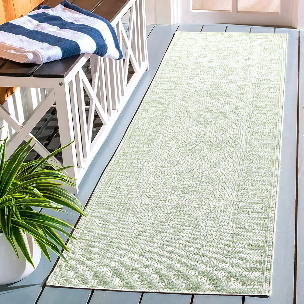 Patio Kuza Mint Runner Rug