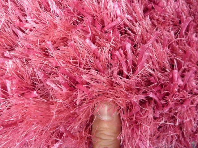 Stain Resistant Shag Rugs Platinum Pink Shaggy Rug 155x225cm