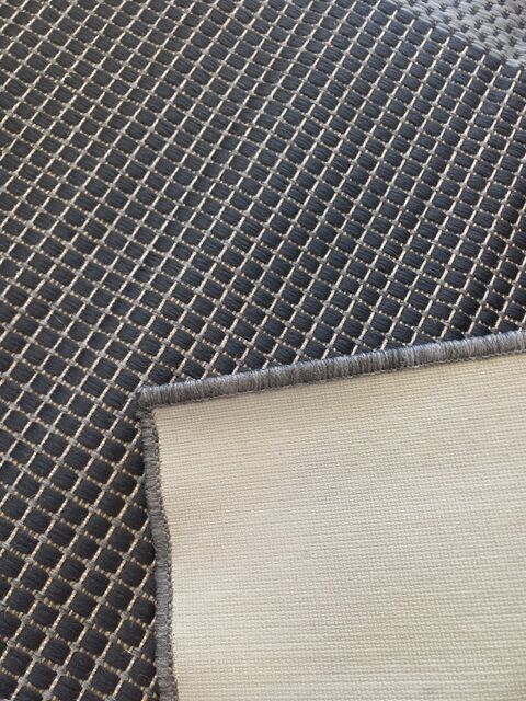 Hall Runner Flat-weave Evalasting Black Grey 67cm wide by the meter