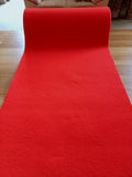 Party Red Rubber Backed Event Wedding Aisle Carpet Runner 135CM Wide by the Meter