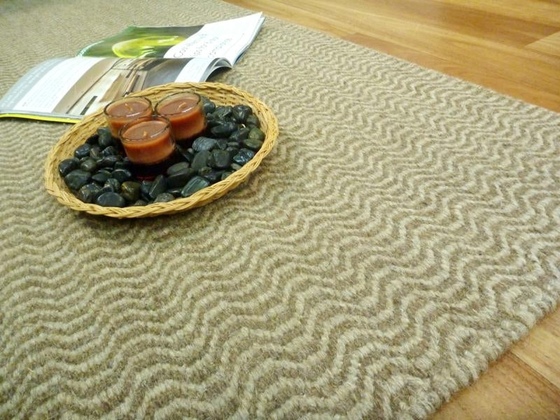 Wool Rugs Focus Camel Waves 160X230CM
