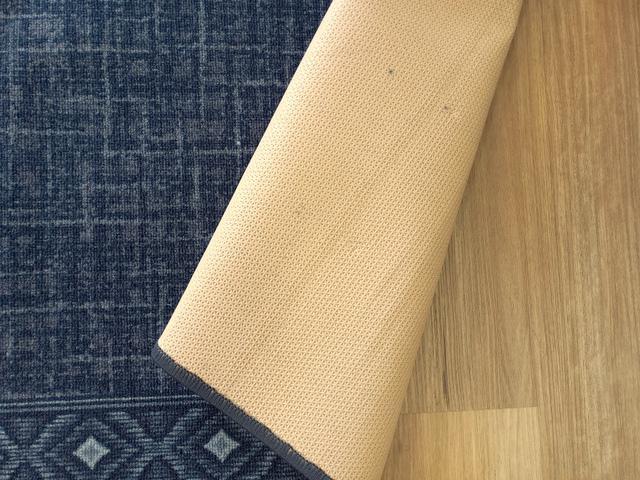 Rubber Back Hall Runner Charcoal Argyle 67cm Wide by the meter