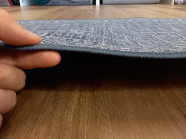 Rubber Back Hall Runner Grey Argyle 67cm Wide by the meter