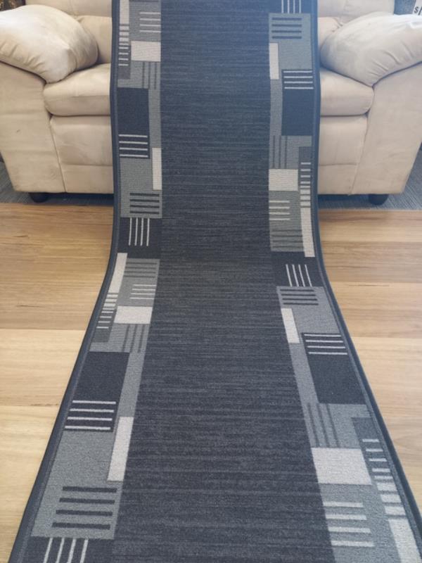 Hall Runner Rugs Montana Grey Huf by the Meter 67cm Wide