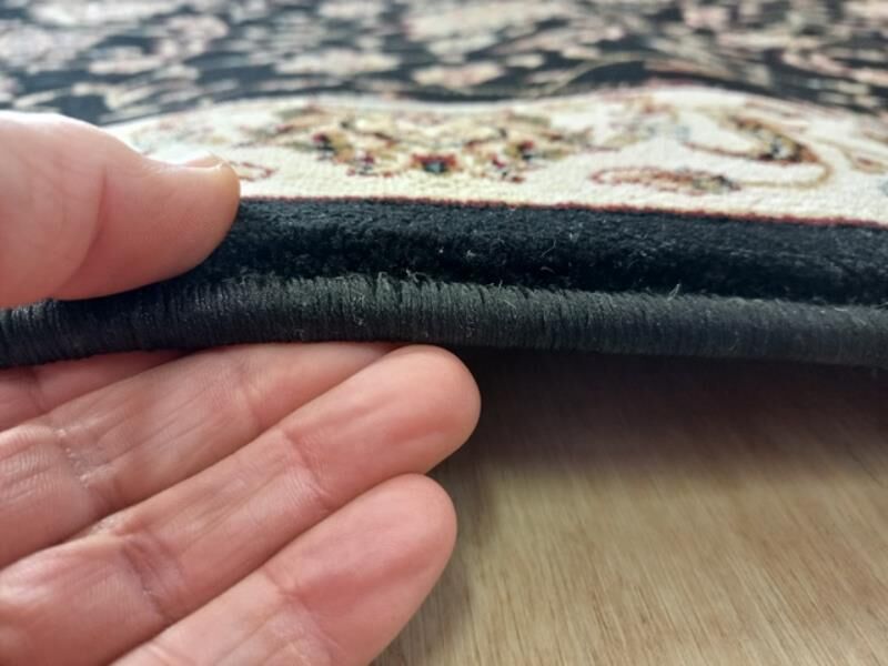 Hall Runner 80cm Wide Heritage Black All Over by the Meter Soft Feel Pile