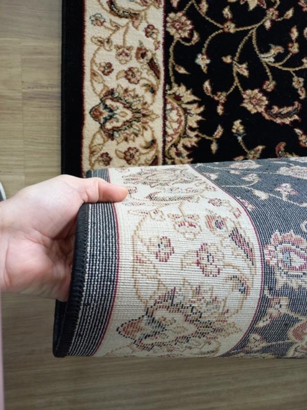 Hall Runner 80cm Wide Heritage Black All Over by the Meter Soft Feel Pile