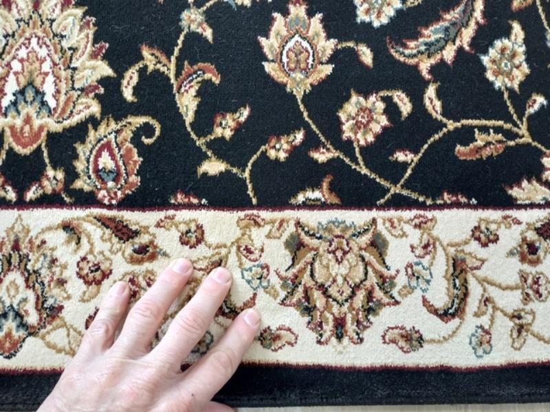 Hall Runner 80cm Wide Heritage Black All Over by the Meter Soft Feel Pile