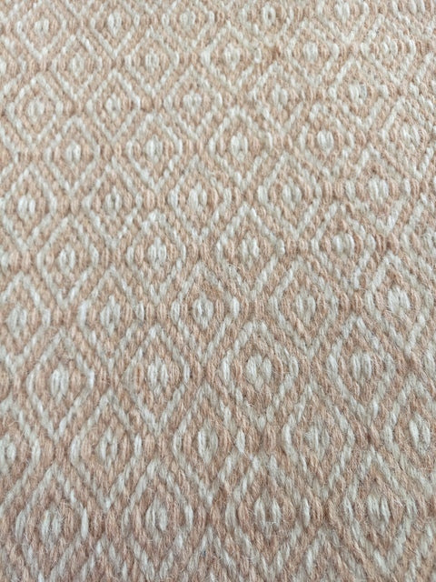 Flatweave Wool Rugs Durrie Beige Cream Diamonds 160x230cm