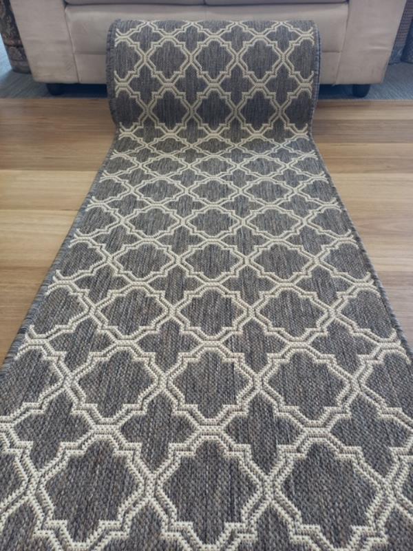 Rubber Back Hall Runner Gest Metal 67cm wide Moroccan by the Meter