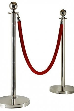 Stainless Steel Sphere Bollard Stand Queue Barriers Crowd Control