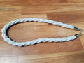 Silky Braided Rope 32mm x 1.5m Silver End for Barrier Crowd Bollards Red Gold Black Blue White or Silver
