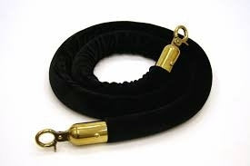 3 Gold Stanchion Queue Barrier Bollard Posts & 2 Velvet Cord Ropes Package Deal
