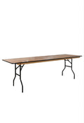 2 Banquet Folding Trestle Tables 18mm Thick 11Ply Wood Top 76x183cm Online