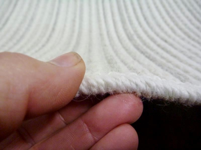 Unique Ridges Lines Cream 160x230cm Woolen Flatweave Floor Area Woven Rugs