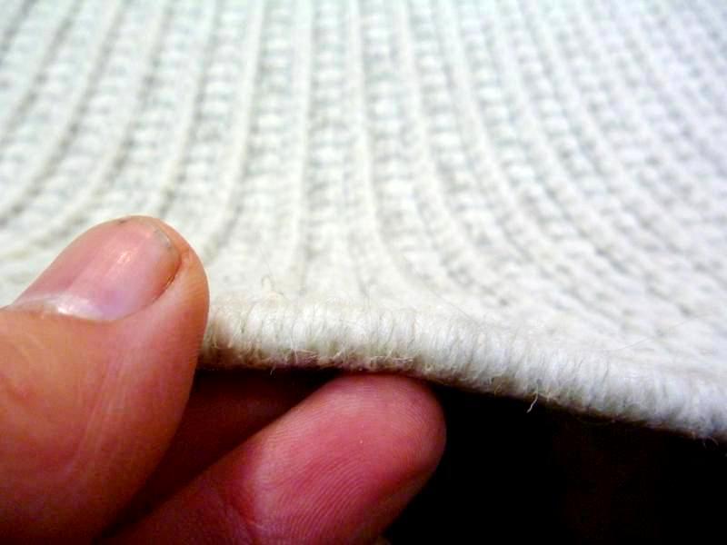 Unique Ridges Cream Grey Stitches 160x230cm Woolen Flatweave Floor Area Woven Rugs