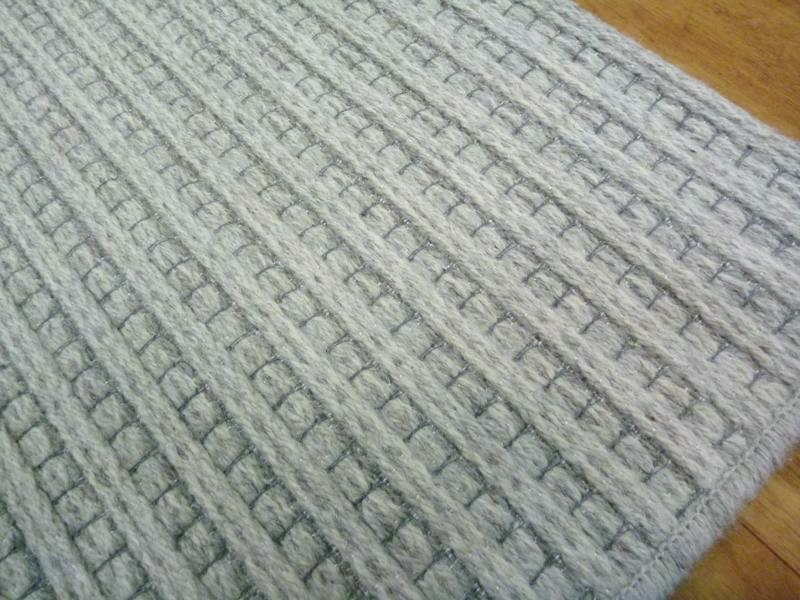 Unique Ridges Warm Grey Stitches 160x230cm Woolen Flatweave Floor Area Woven Rugs