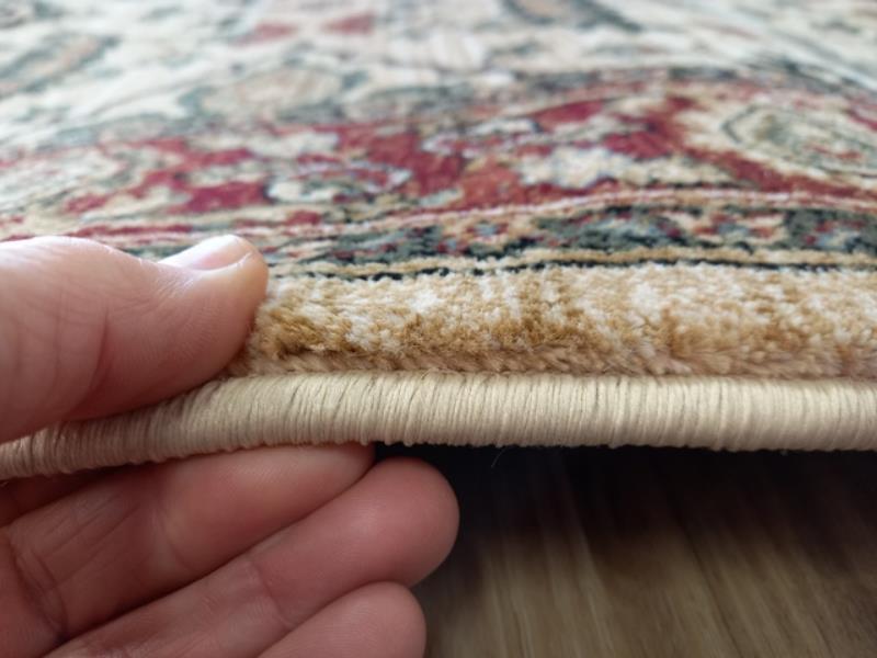 Hall Runner 80cm Wide Heritage Beige Detailed Allover Pattern by the Meter Soft Feel Pile