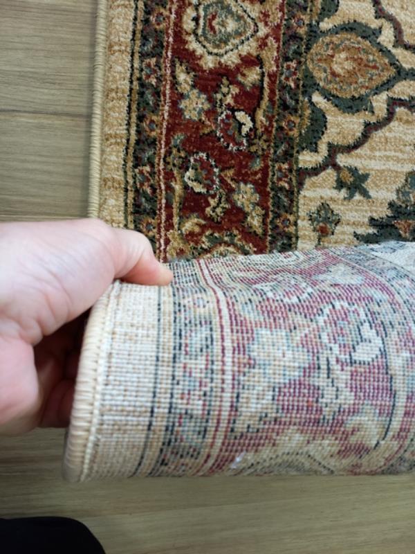 Hall Runner 80cm Wide Heritage Beige Detailed Allover Pattern by the Meter Soft Feel Pile