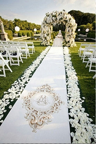 Wedding Aisle White Petal Border Trail 30cm wide x 10m long Roll Out