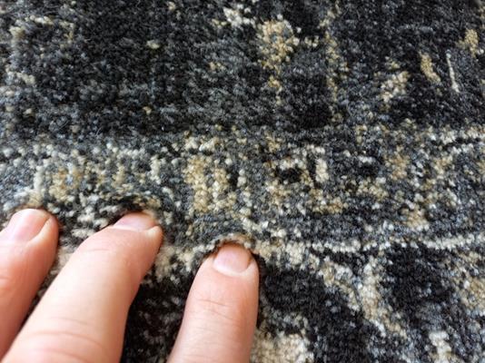 Persian Design Hall Runner Chorus Charcoal Grey Allover 80cm wide by the meter Soft Feel