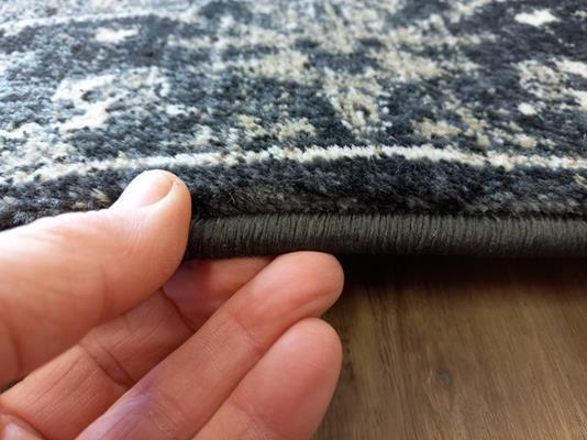Persian Design Hall Runner Chorus Charcoal Grey Allover 80cm wide by the meter Soft Feel