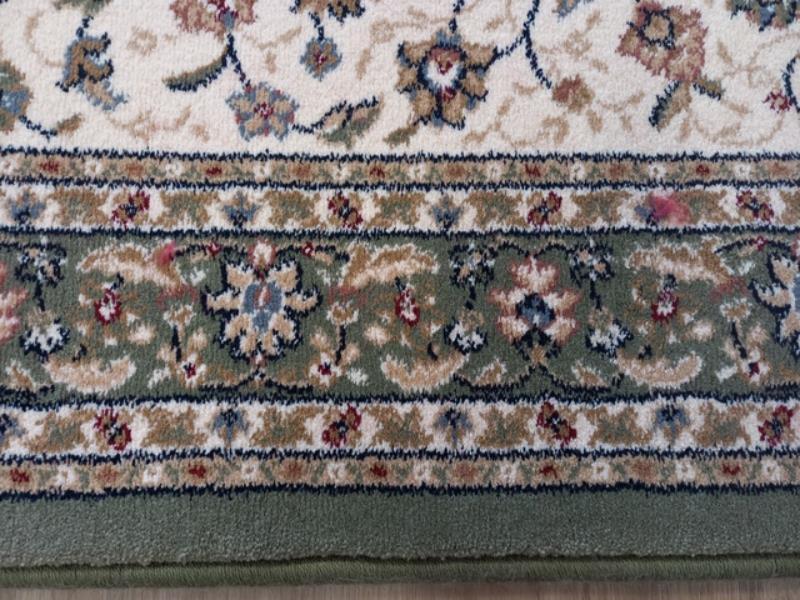 Persian Design Hallway Runner by the Meter 80 or 100cm Wide Elite Cream Green Allover Soft High Quality