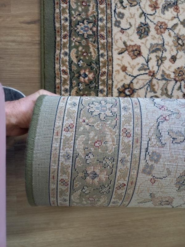 Persian Design Hallway Runner by the Meter 80 or 100cm Wide Elite Cream Green Allover Soft High Quality