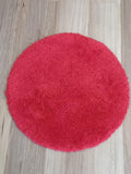 Super Soft Shaggy Floor Area Rugs Snuggly Red & Circle