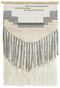 Tapestry Wall Hanging - Modern Trenches, Grey